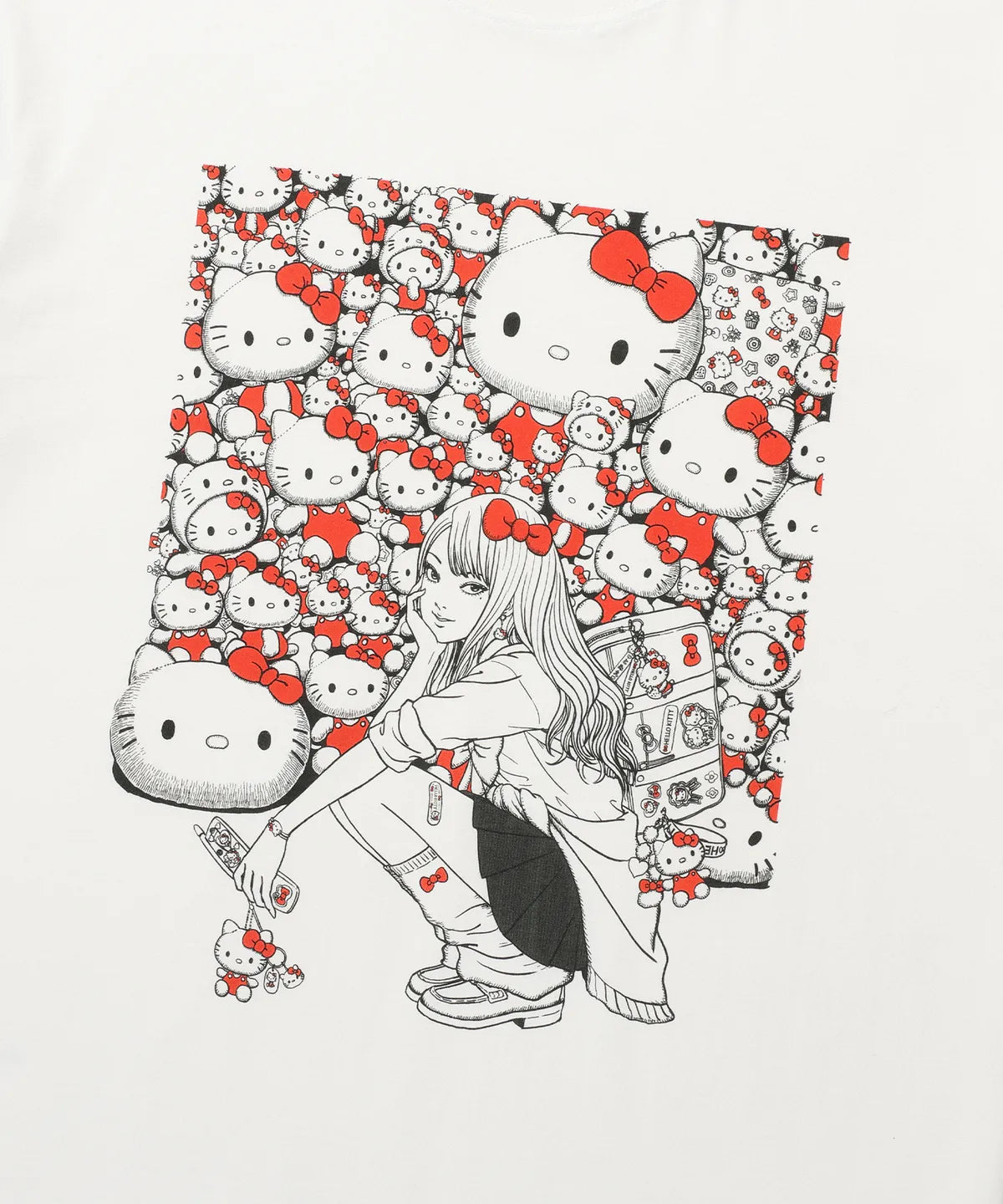【niceghostclub】伊藤潤二 x 三麗鷗JS TOMIE HELLO KITTY TEE