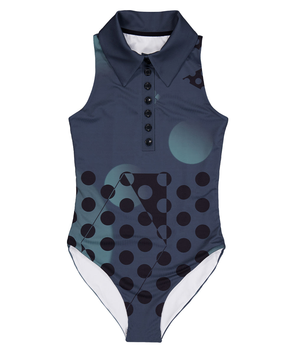 【odlyworkshop】Polka Collar Swimsuit
