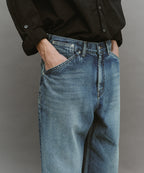 【another office】Atelier Wide Denim Pants - Faded Blue