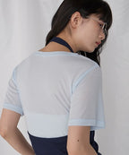 兩件式分層短袖（掛脖背心＋短袖） - 4 colors
