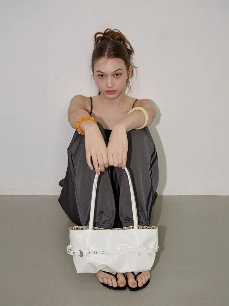 【OTIE】Tied boat bag [ MINT / BLACK / PINK / WHITE / SLIVER ]