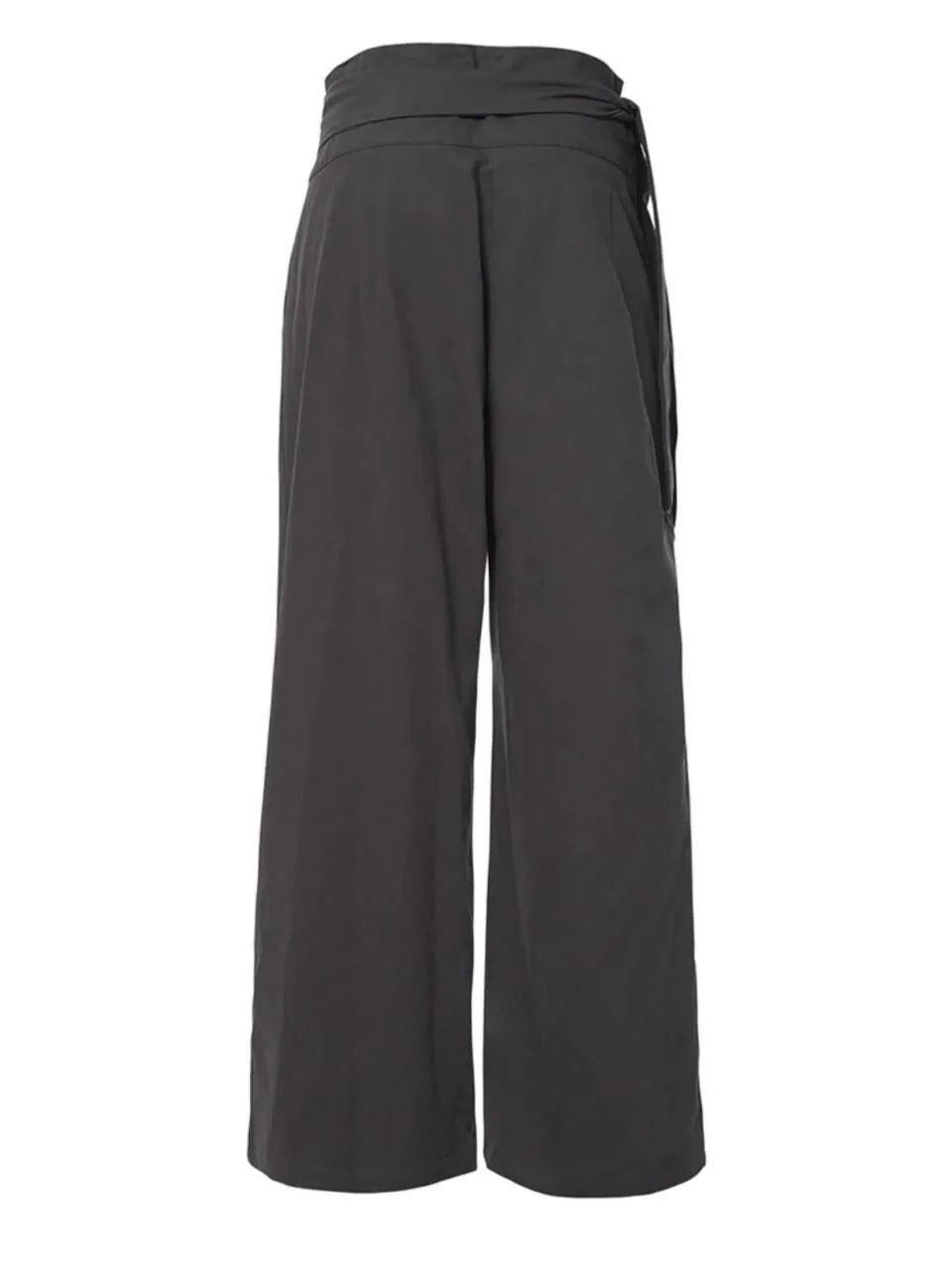 【Flare up】Layered Wrap Trousers [Black / Charcoal]