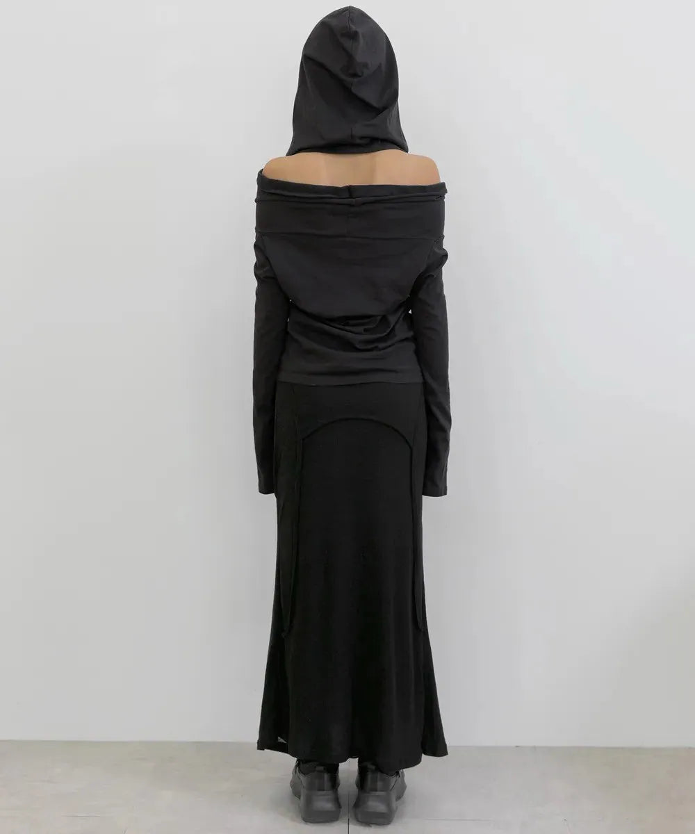 【Flare up】Braided Cardigan  [Black / Charcoal]