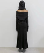 【Flare up】Braided Cardigan  [Black / Charcoal]