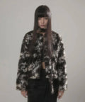 【Flare up】Scarf Fur Jacket