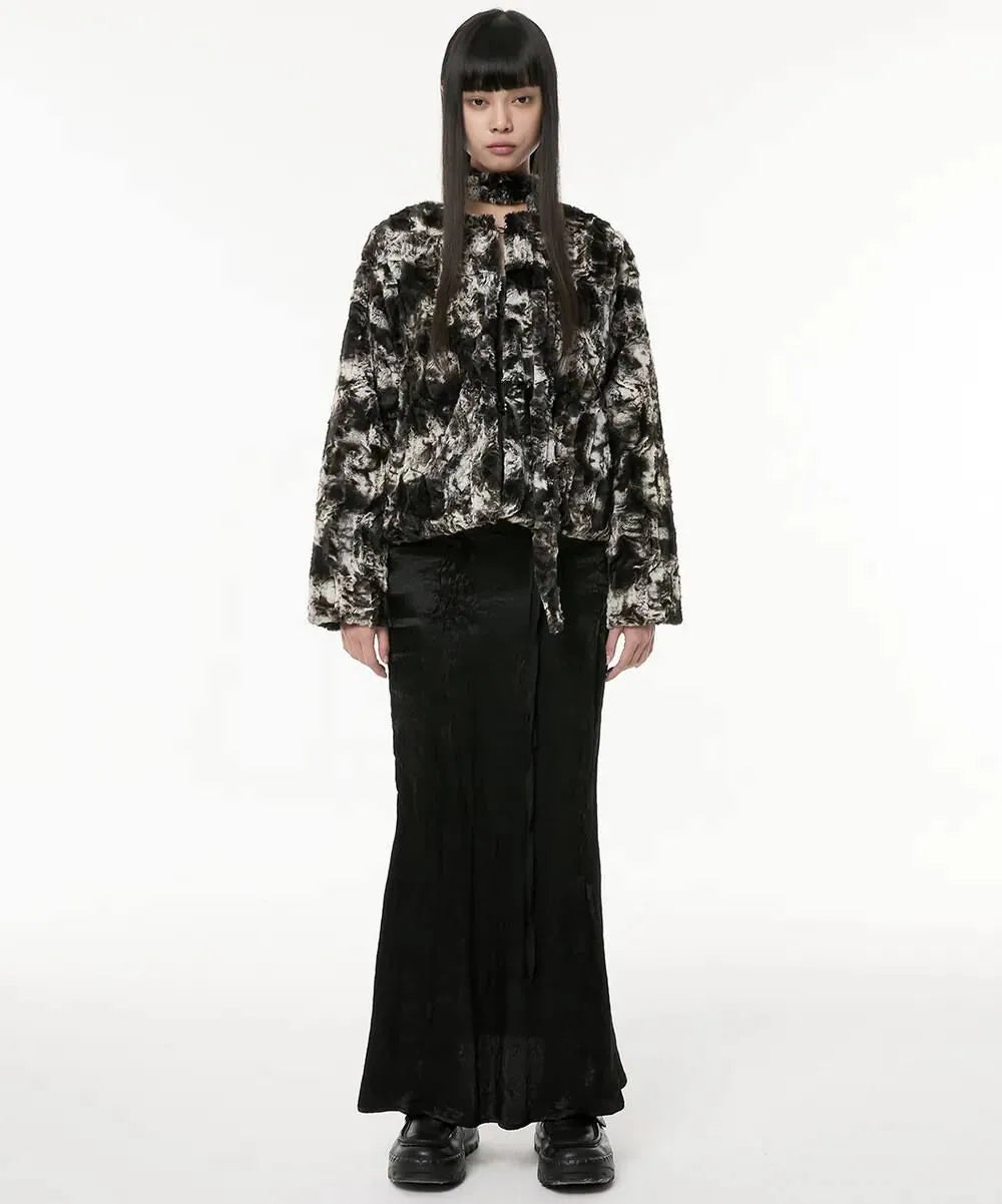 【Flare up】Scarf Fur Jacket