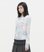 【typeservice】Soft Trace Top [Pink / Blue]