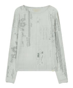 【typeservice】Sleeve Cut Out Top [Gray]