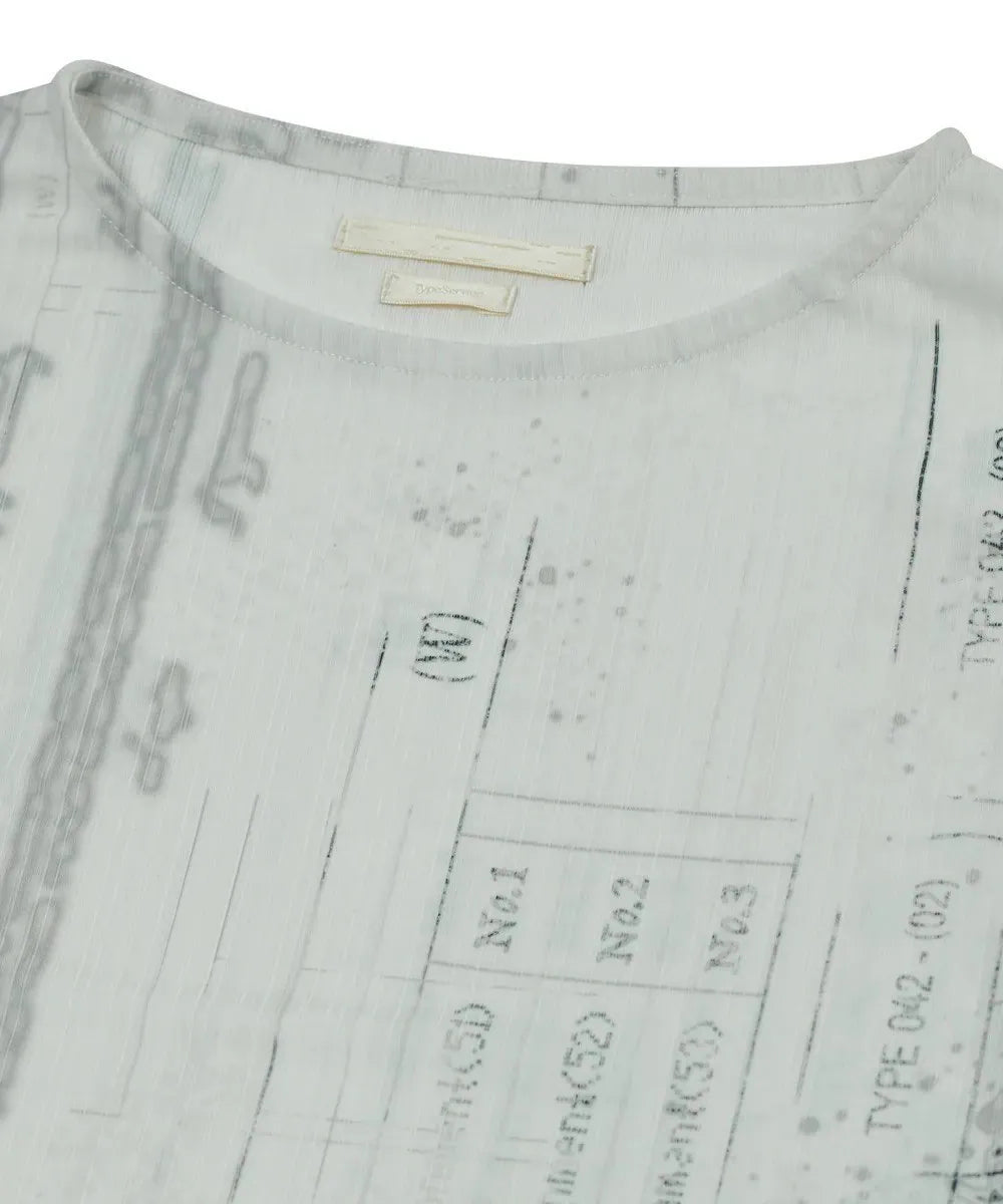 【typeservice】Sleeve Cut Out Top [Gray]