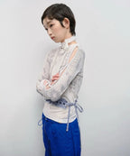 【typeservice】Sleeve Cut Out Top [Gray]