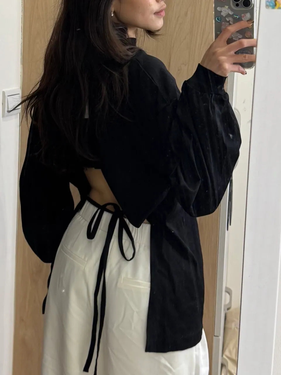 【STYLEMIXER】背後大挖洞薄長袖