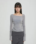 【Flare up】Layered Bustier Long Sleeve - 5 colors