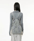 【Flare up】Division Gym Sack [Black / Light Gray]