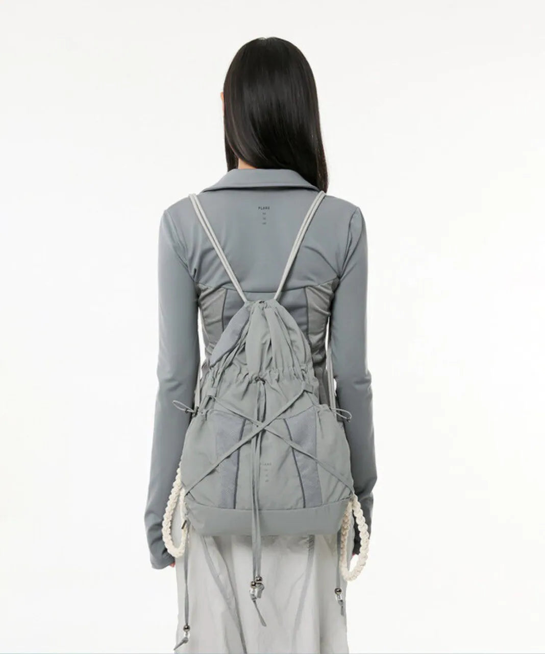 【Flare up】Division Gym Sack [Black / Light Gray]