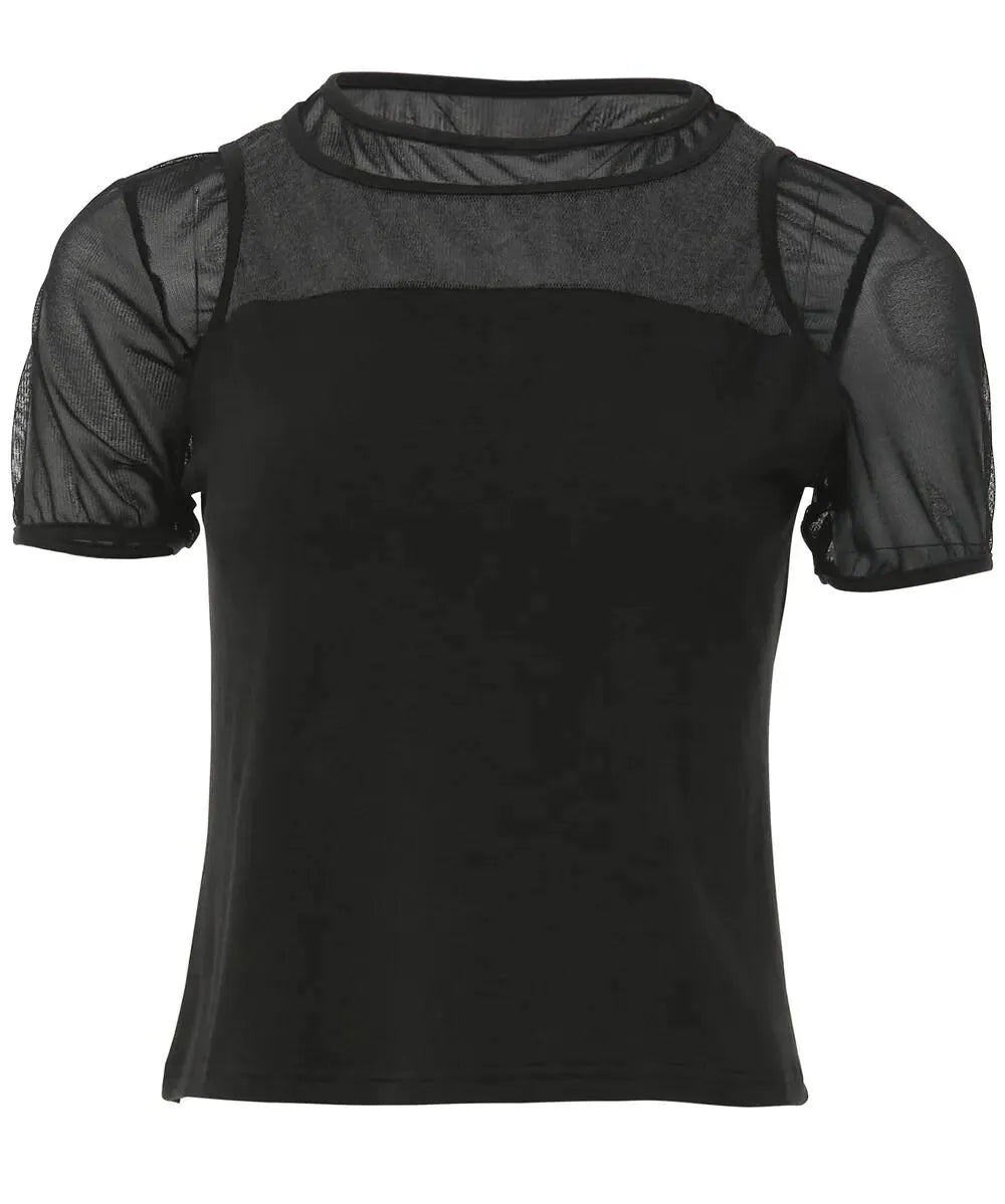 【Flare up】3-Layered T-Shirt [Black / Gray]