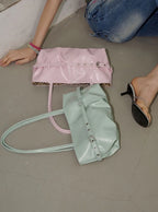 【OTIE】Tied boat bag [ MINT / BLACK / PINK / WHITE / SLIVER ]