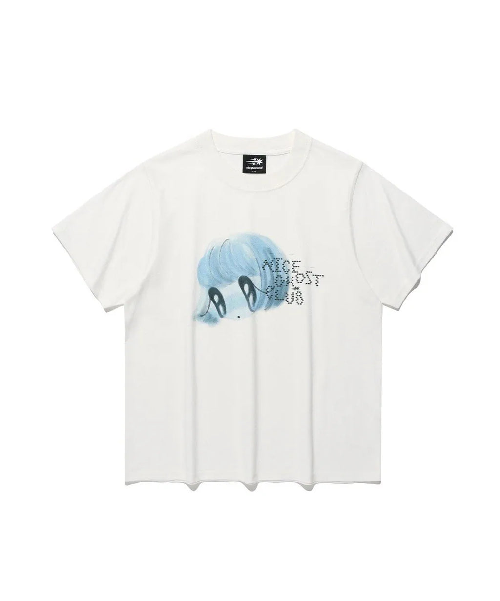 【niceghostclub】big eyes doll tee[ white / black / pink ]