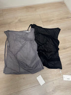 【Flare up】Draped Mesh Layered Sleeveless [Black / Gray]