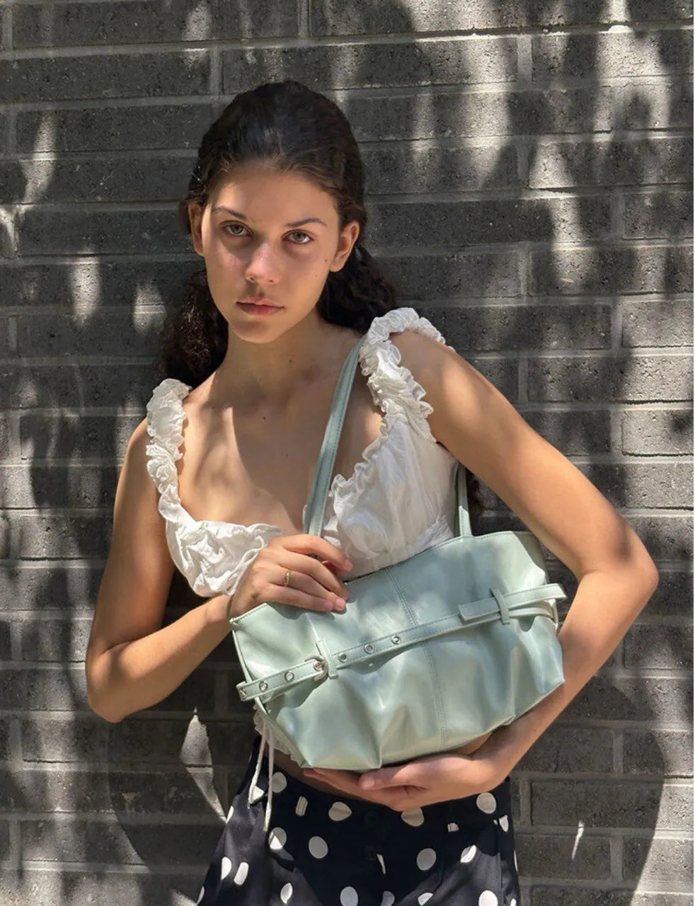 【OTIE】Tied boat bag [ MINT / BLACK / PINK / WHITE / SLIVER ]