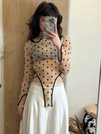 【SORIN】天鵝logo簍空連身透膚上衣