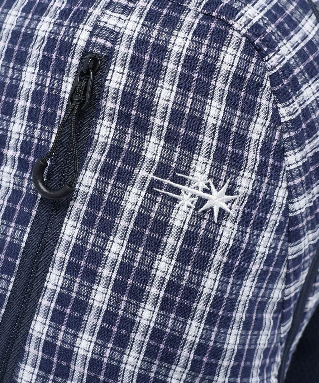 【niceghostclub】seersucker travel backpack [ navy / black ]