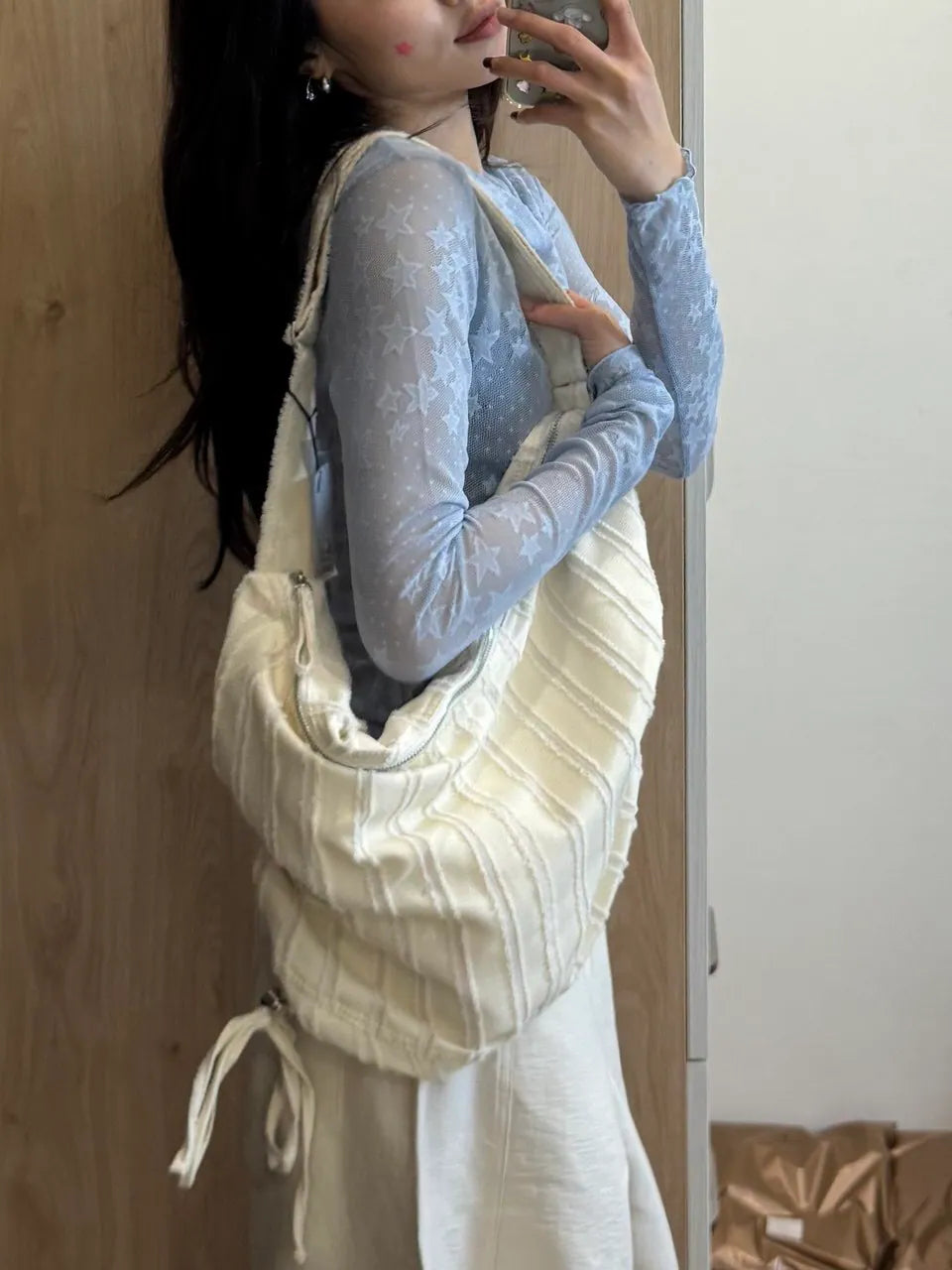 【fennec】LASSIE BAG [ IVORY / BLACK ]