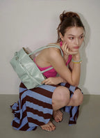 【OTIE】Tied boat bag [ MINT / BLACK / PINK / WHITE / SLIVER ]