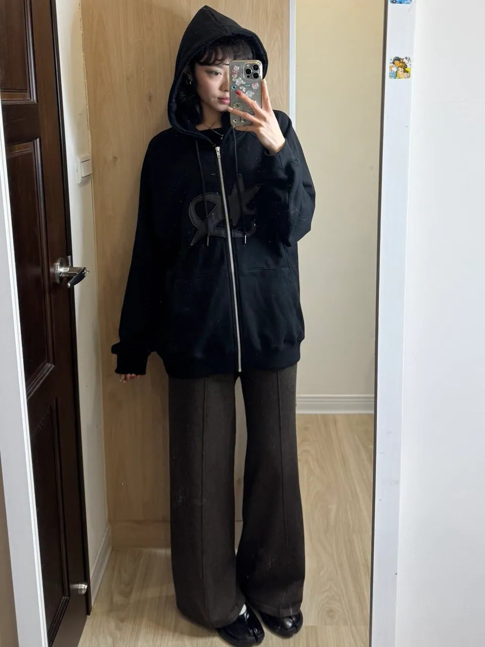 【Flare up】LOGO 連帽外套 [Black]