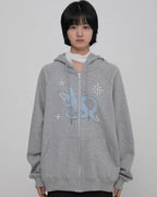 【Flare up】Milky Way Zip Hoodie [Black / Grey]