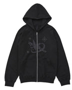 【Flare up】Milky Way Zip Hoodie [Black / Grey]