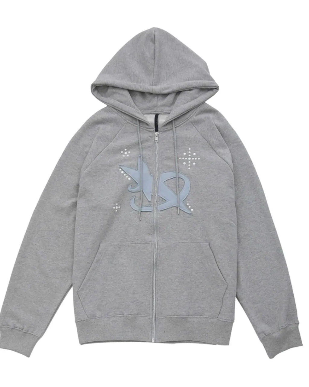 【Flare up】Milky Way Zip Hoodie [Black / Grey]