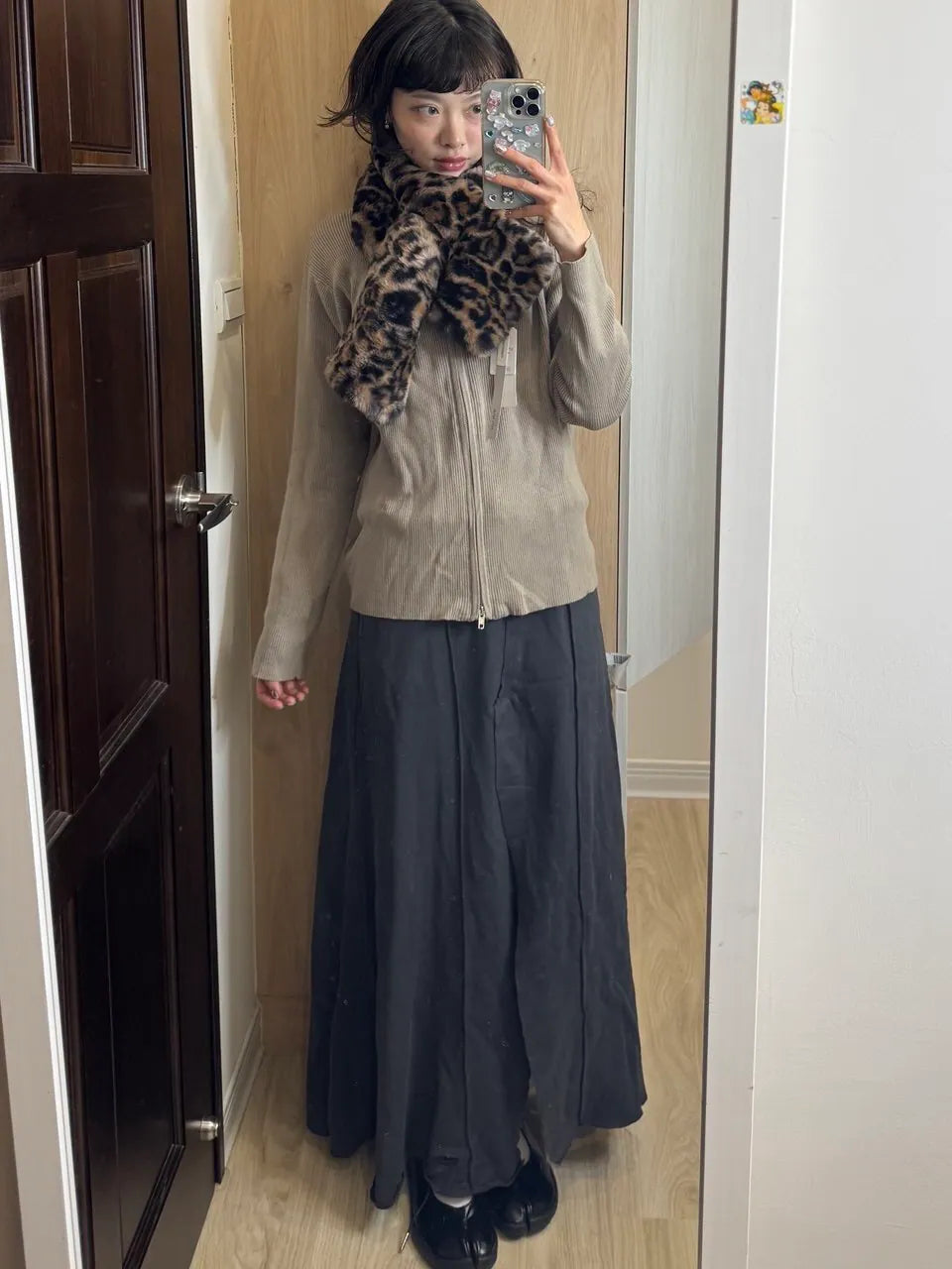 雙頭拉鏈羅紋薄長袖