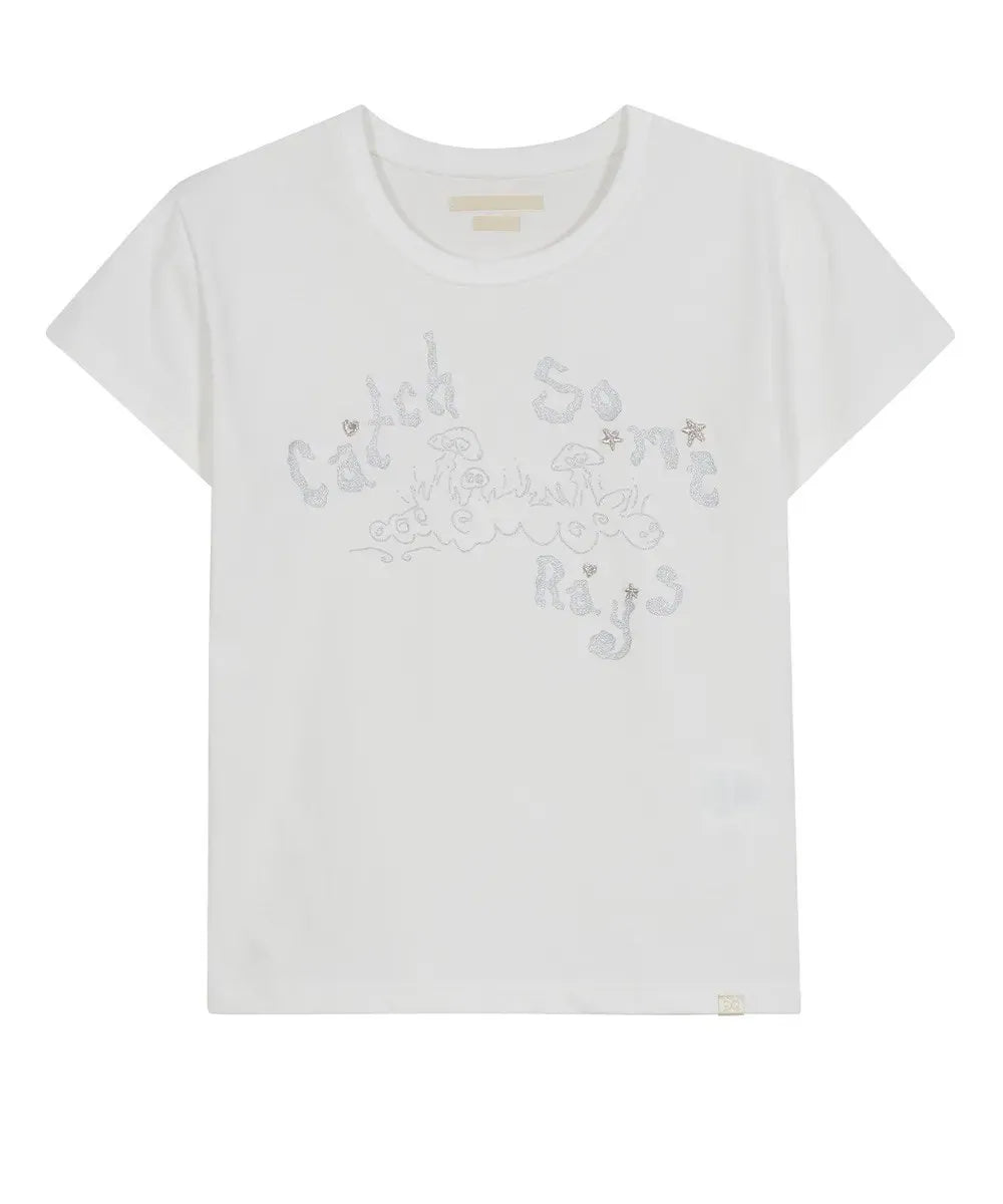 【typeservice】Catch Embroidery T-Shirt [Off White]