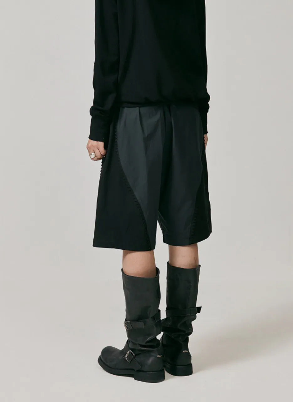 【NEGATIVETHREE】Slouchy Long Boots [Brown / Black]