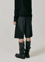 【NEGATIVETHREE】Slouchy Long Boots [Brown / Black]