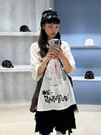 【好鬼俱樂部】 ghost angels lace hem line big big tee