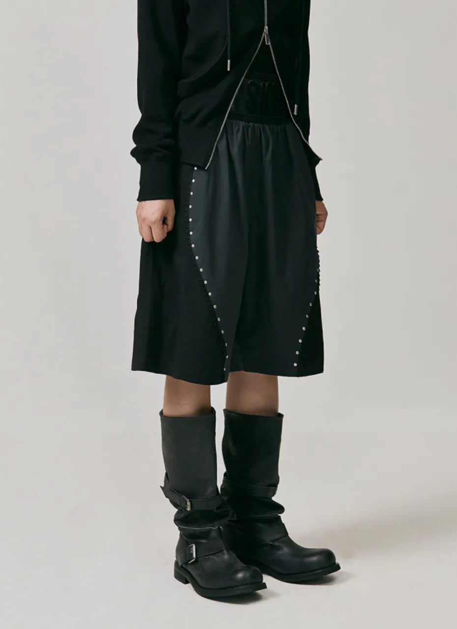【NEGATIVETHREE】Slouchy Long Boots [Brown / Black]