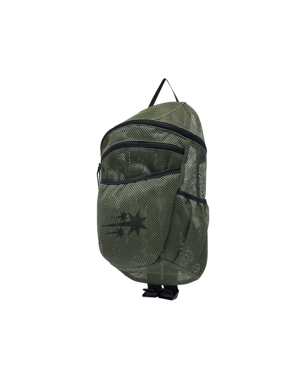 【niceghostclub】  】mesh backpack [ khaki / black ]