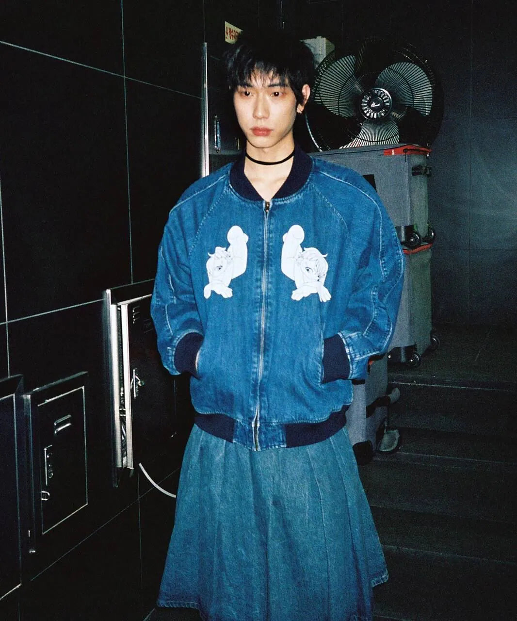 【好鬼俱樂部】heaven denim souvenir jacket [Blue / Red]（藍色L現貨）