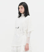 【typeservice】Scattered Ruched Top [Yellow / Charcoal / White]