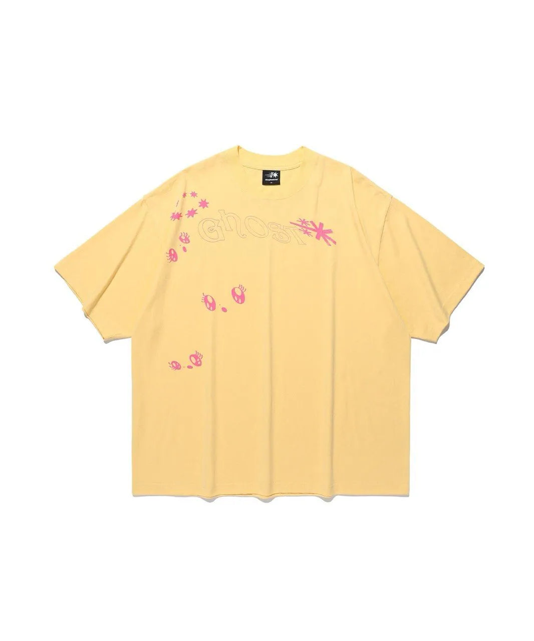 【niceghostclub】  non standard logo tee [ grey / yellow ]
