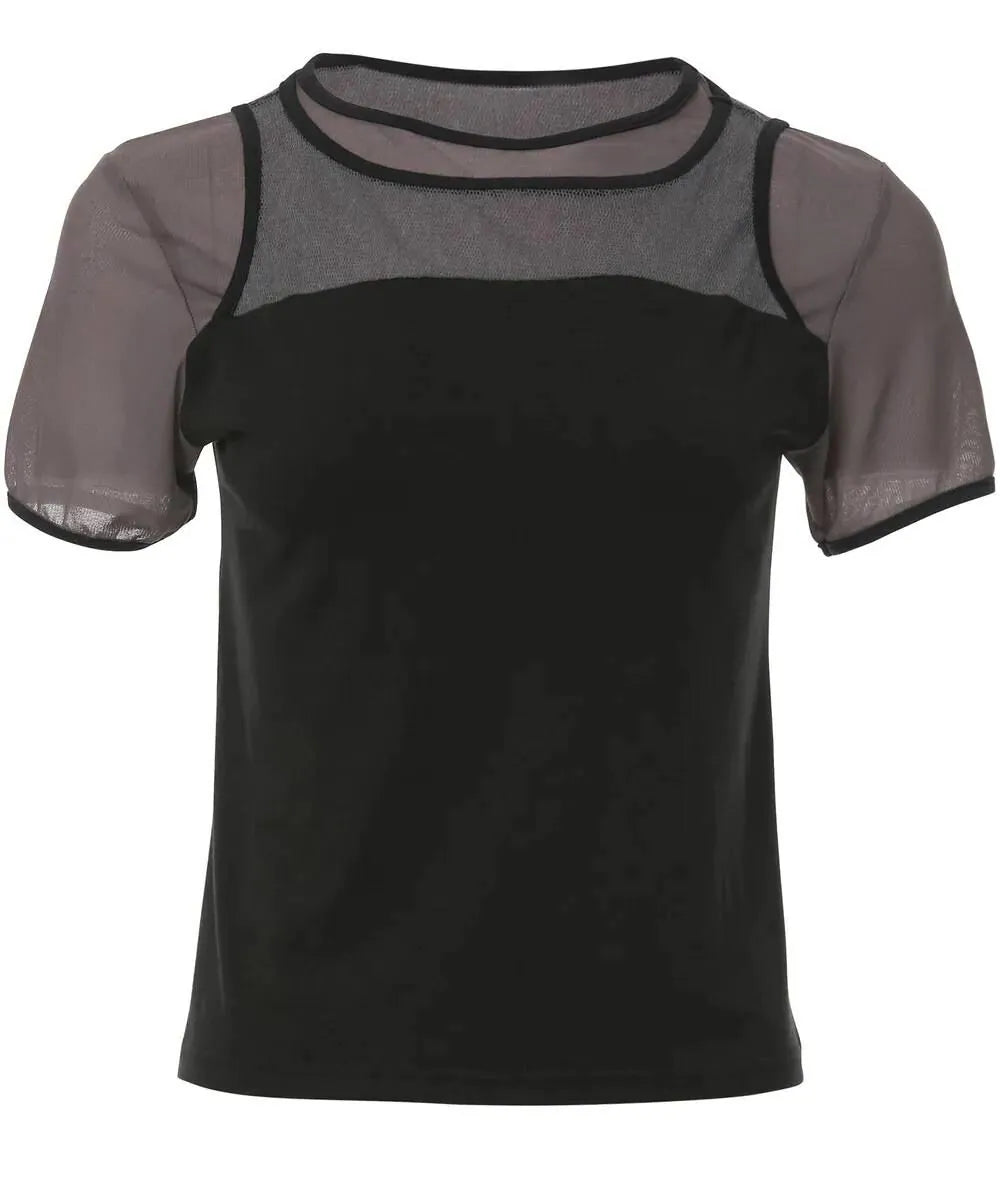 【Flare up】3-Layered T-Shirt [Black / Gray]