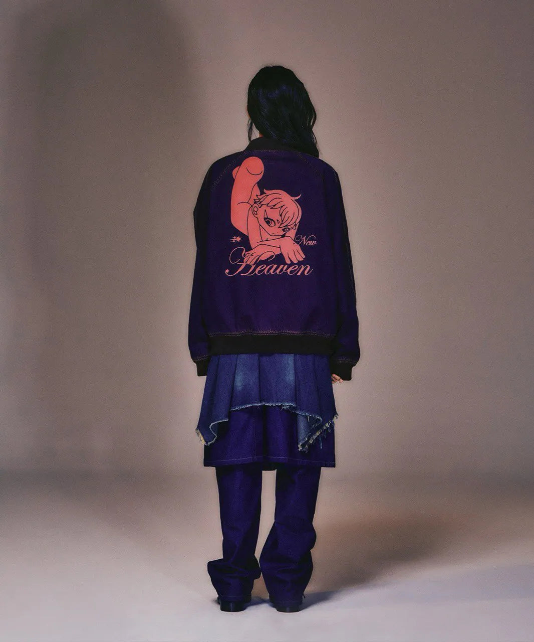 【好鬼俱樂部】heaven denim souvenir jacket [Blue / Red]（藍色L現貨）