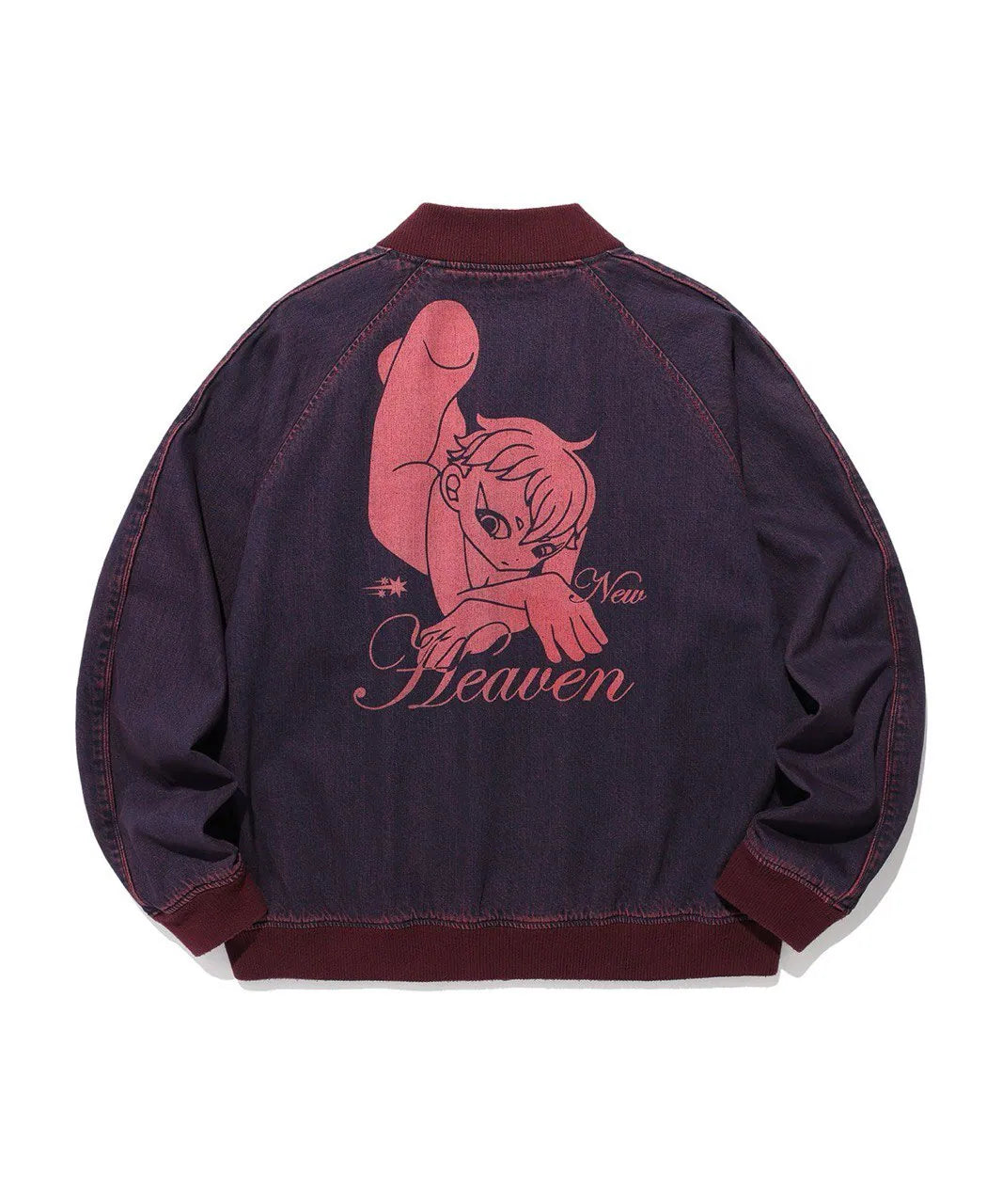 【好鬼俱樂部】heaven denim souvenir jacket [Blue / Red]（藍色L現貨）