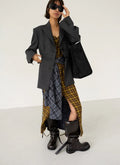 【NEGATIVETHREE】Knee-High Slouchy Long Boots[Glossy Brown]