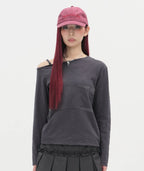 【typeservice】Panel Mesh Top [Charcoal]