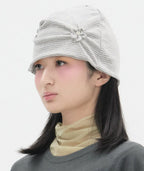 【typeservice】Flower Button Beanie [Gray]