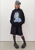 【typeservice】Star Patched Rabbit Hoodie [Grey / Black]