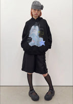 【typeservice】Star Patched Rabbit Hoodie [Grey / Black]