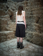 【NEGATIVETHREE】Slouchy Long Boots [Dusty Grey]